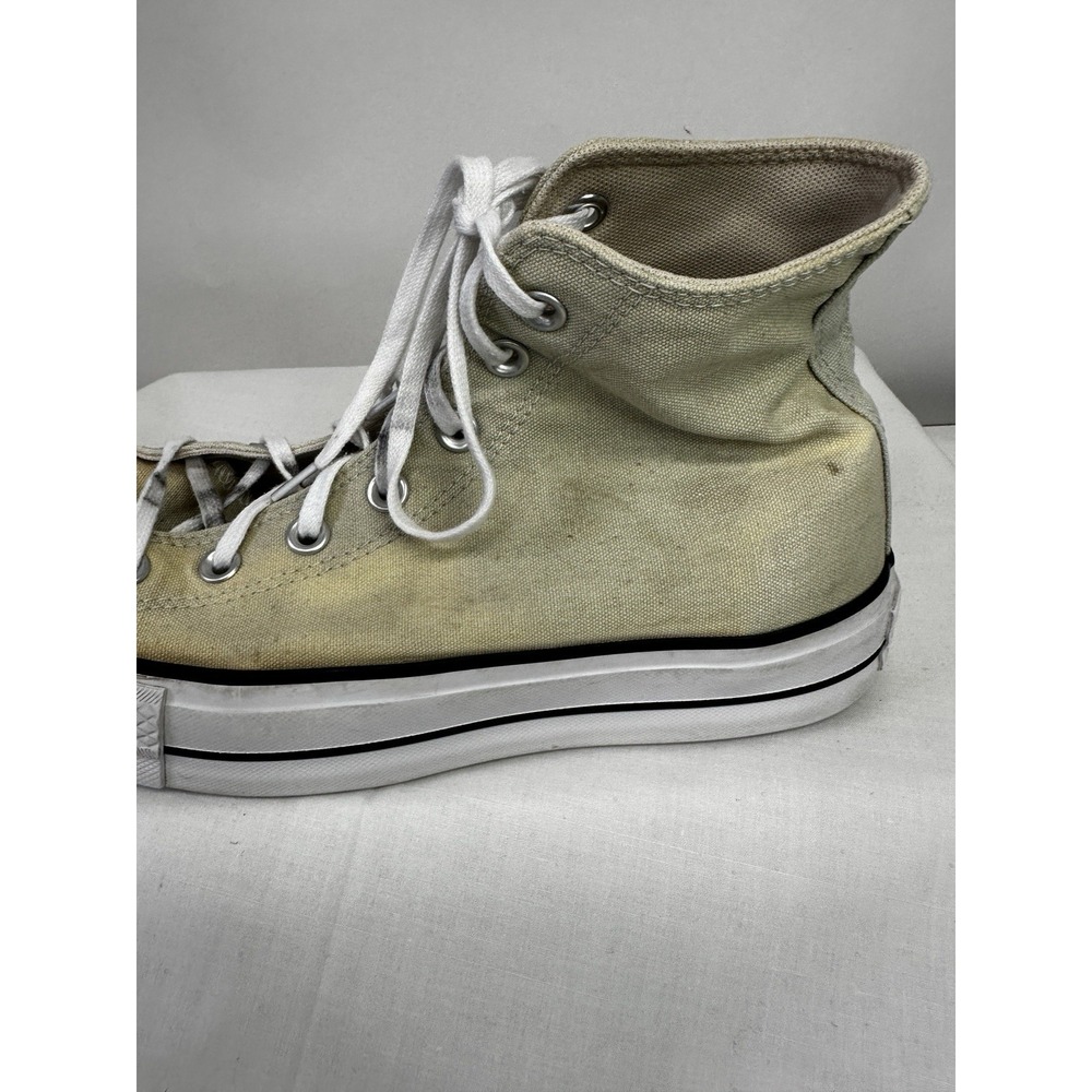 Converse Women's Chuck Taylor All Star Beige High Top‎ Sneaker Sz 9 Basketball - Picture 10 of 14
